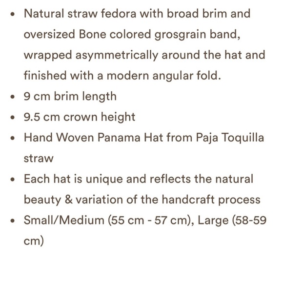 VERONICA BEARD x FREYA Gardenia White Cream Straw Field Hat Ribbon and Strap NWT - Picture 15 of 16